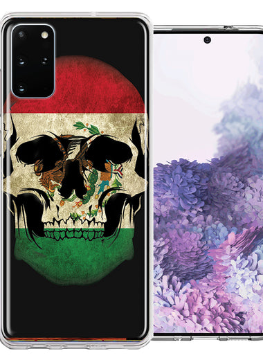 Samsung Galaxy S20 Plus Mexico Flag Skull Design Double Layer Phone Case Cover