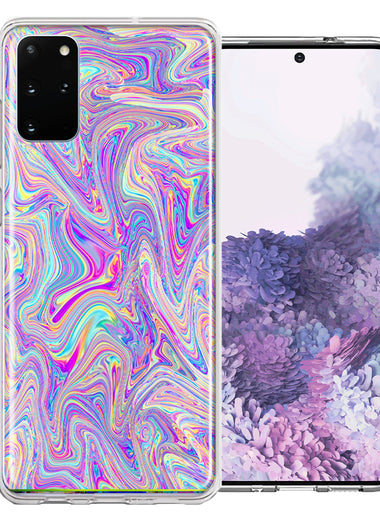 Samsung Galaxy S20 Plus Paint Swirl Design Double Layer Phone Case Cover