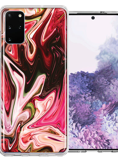 Samsung Galaxy S20 Plus Pink Abstract Design Double Layer Phone Case Cover