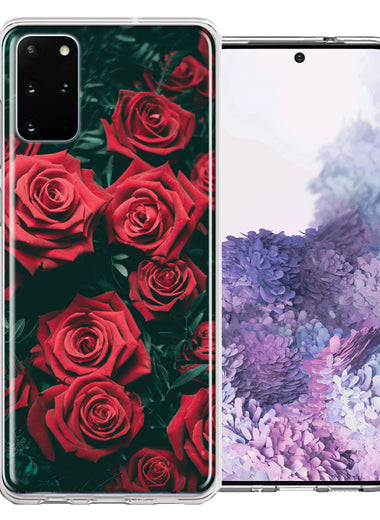 Samsung Galaxy S20 Red Roses Design Double Layer Phone Case Cover