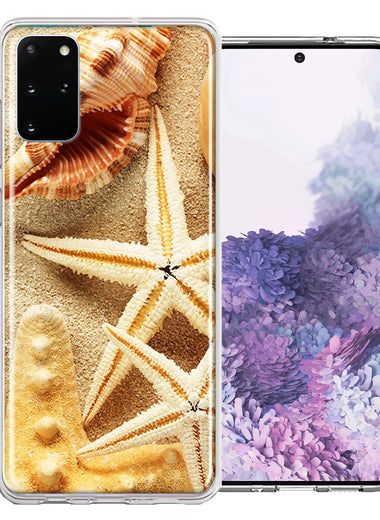 Samsung Galaxy S20 Plus Sand Shells Starfish Design Double Layer Phone Case Cover