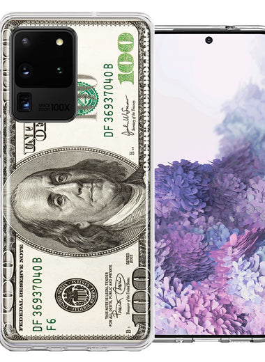 Samsung Galaxy S20 Ultra Benjamin $100 Bill Design Double Layer Phone Case Cover