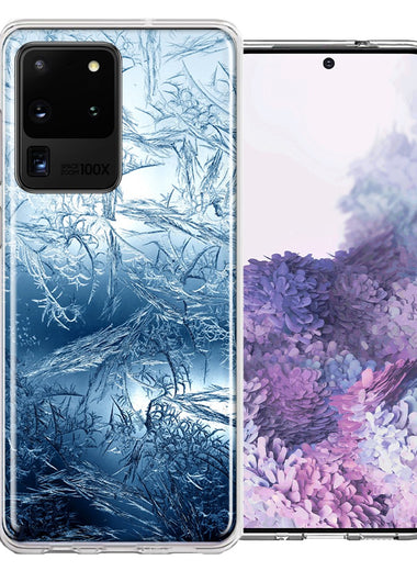 Samsung Galaxy S20 Ultra Blue Ice Design Double Layer Phone Case Cover