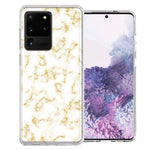 Samsung Galaxy S20 Ultra Gold Marble Design Double Layer Phone Case Cover