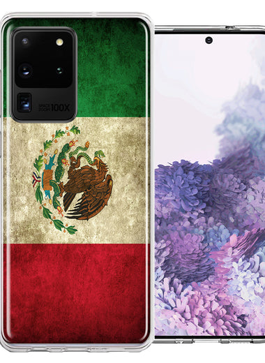 Samsung Galaxy S20 Ultra Mexico Flag Design Double Layer Phone Case Cover