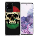 Samsung Galaxy S20 Ultra Mexico Flag Skull Design Double Layer Phone Case Cover