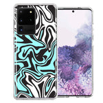 Samsung Galaxy S20 Ultra Mint Black Abstract Design Double Layer Phone Case Cover
