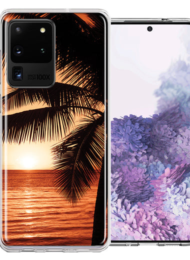 Samsung Galaxy S20 Ultra Paradise Sunset Design Double Layer Phone Case Cover