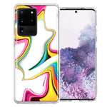 Samsung Galaxy S20 Ultra Rainbow Abstract Design Double Layer Phone Case Cover