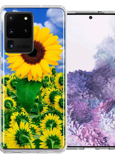 Samsung Galaxy S20 Ultra Sunflowers Design Double Layer Phone Case Cover