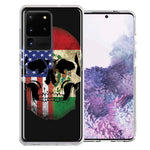 Samsung Galaxy S20 Ultra US Mexico Flag Skull Double Layer Phone Case Cover