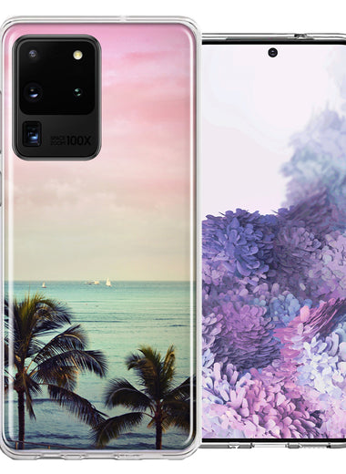 Samsung Galaxy S20 Ultra Vacation Dreaming Design Double Layer Phone Case Cover