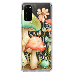 Samsung Galaxy S20 Fairytale Watercolor Mushrooms Pastel Spring Flowers Floral Hybrid Protective Phone Case Cover