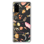 Samsung Galaxy S20 Peach Meadow Wildflowers Butterflies Bees Watercolor Floral Hybrid Protective Phone Case Cover