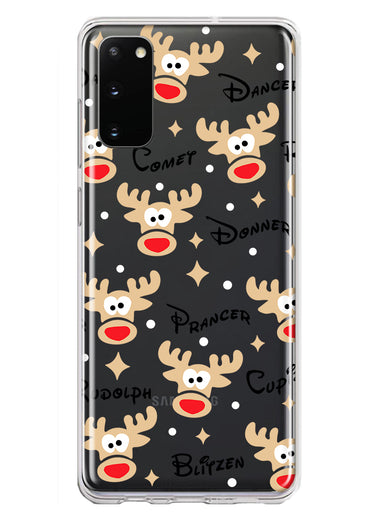 Samsung Galaxy S20 Red Nose Reindeer Christmas Winter Holiday Hybrid Protective Phone Case Cover