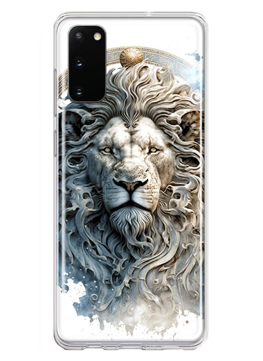 Samsung Galaxy S20 Abstract Lion Sculpture Hybrid Protective Phone Case Cover