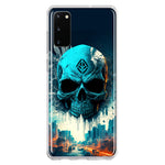 Samsung Galaxy S20 Blue Apocalypse Cyberpunk Skull Feather Double Layer Phone Case Cover