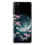 Samsung Galaxy S20 Kawaii Manga Pink Cherry Blossom Full Moon Hybrid Protective Phone Case Cover