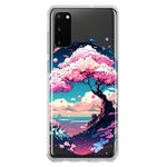 Samsung Galaxy S20 Kawaii Manga Pink Cherry Blossom Japanese Sky Floral Ocean Hybrid Protective Phone Case Cover