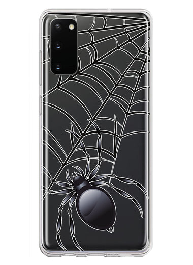 Samsung Galaxy S20 Creepy Black Spider Web Halloween Horror Spooky Hybrid Protective Phone Case Cover