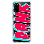 Samsung Galaxy S20 Teal Pink Clear Funny Text Quote Dank Hybrid Protective Phone Case Cover