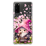 Samsung Galaxy S20 Cute Pink Cherry Blossom Gnome Spring Floral Flowers Double Layer Phone Case Cover