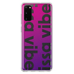 Samsung Galaxy S20 Purple Clear Funny Text Quote Issa Vibe Hybrid Protective Phone Case Cover