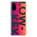 Samsung Galaxy S20 Purple Pink Orange Clear Funny Text Quote Low Key Hybrid Protective Phone Case Cover