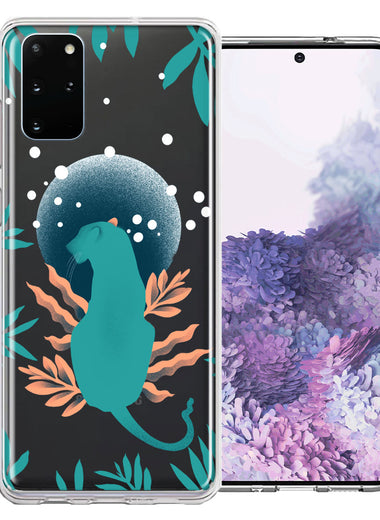 Samsung Galaxy S20 Plus Moon Green Jaguar Design Double Layer Phone Case Cover