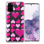 Samsung Galaxy S20 Plus Pink Purple Origami Valentine's Day Polkadot Hearts Design Double Layer Phone Case Cover