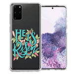 Samsung Galaxy S20 Plus He Is Risen Text Easter Jesus Christian Flowers Double Layer Phone Case Cover