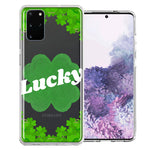 Samsung Galaxy S20 Lucky St Patrick's Day Shamrock Green Clovers Double Layer Phone Case Cover