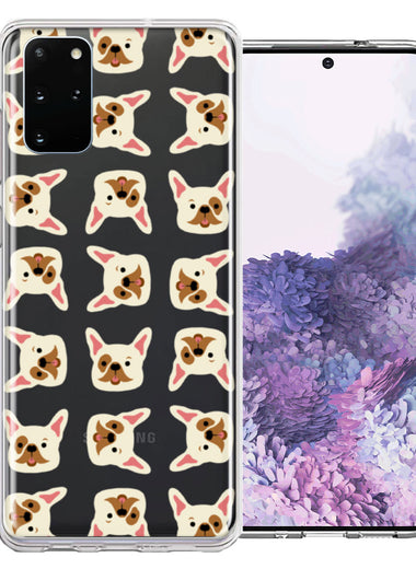 Samsung Galaxy S20 Plus Frenchie Bulldog Polkadots Design Double Layer Phone Case Cover