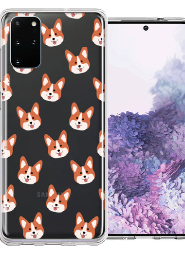 Samsung Galaxy S20 Plus Shiba Inu Polkadots Design Double Layer Phone Case Cover