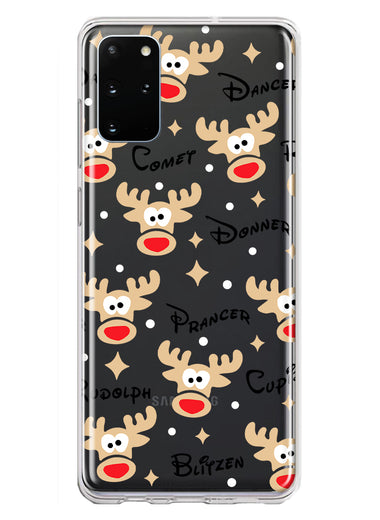 Samsung Galaxy S20 Plus Red Nose Reindeer Christmas Winter Holiday Hybrid Protective Phone Case Cover