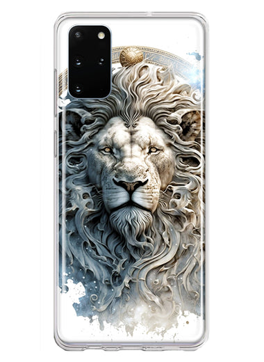 Samsung Galaxy S20 Plus Abstract Lion Sculpture Hybrid Protective Phone Case Cover