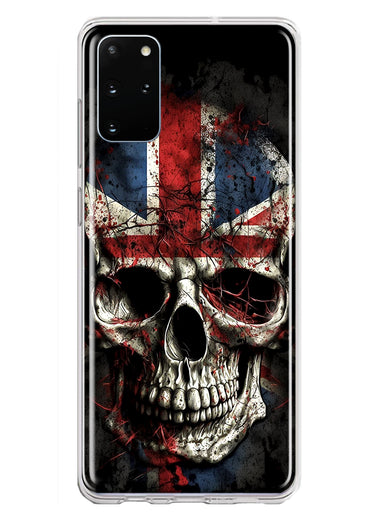 Samsung Galaxy S20 Plus British UK Flag Skull Hybrid Protective Phone Case Cover