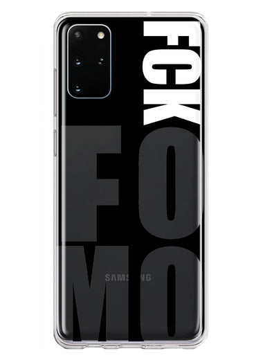 Samsung Galaxy S20 Plus Black Clear Funny Text Quote Fckfomo Hybrid Protective Phone Case Cover