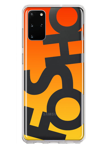 Samsung Galaxy S20 Plus Orange Yellow Clear Funny Text Quote Fosho Hybrid Protective Phone Case Cover