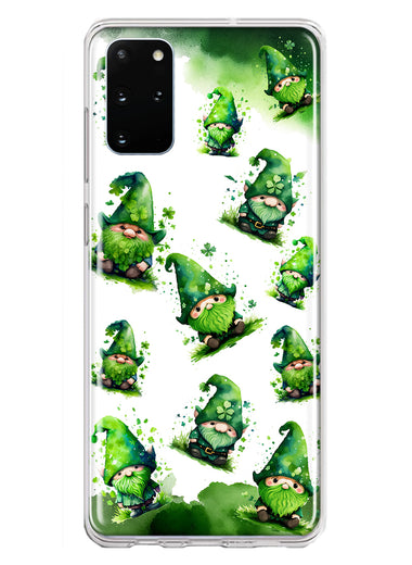 Samsung Galaxy S20 Plus Gnomes Shamrock Lucky Green Clover St. Patrick Hybrid Protective Phone Case Cover