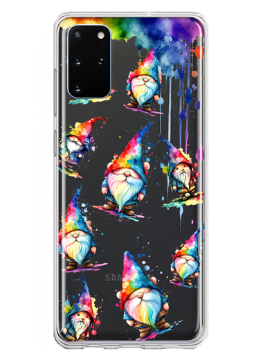 Samsung Galaxy S20 Plus Neon Water Painting Colorful Splash Gnomes Hybrid Protective Phone Case Cover