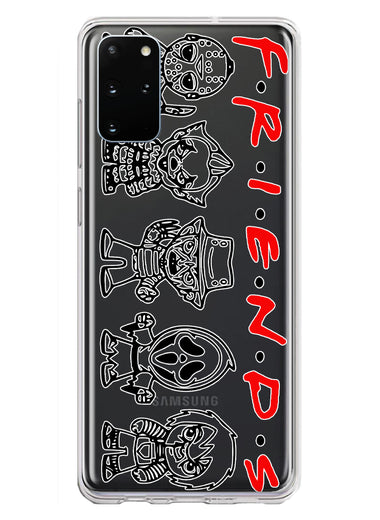 Samsung Galaxy S20 Plus Cute Halloween Spooky Horror Scary Characters Friends Hybrid Protective Phone Case Cover