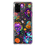 Samsung Galaxy S20 Plus Cute Halloween Spooky Horror Scary Neon Characters Hybrid Protective Phone Case Cover