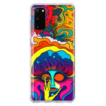 Samsung Galaxy S20 Neon Rainbow Psychedelic Trippy Hippie Big Brain Hybrid Protective Phone Case Cover