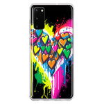 Samsung Galaxy S20 Colorful Rainbow Hearts Love Graffiti Painting Hybrid Protective Phone Case Cover