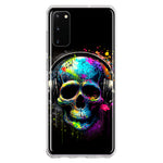 Samsung Galaxy S20 Fantasy Skull Headphone Colorful Pop Art Hybrid Protective Phone Case Cover