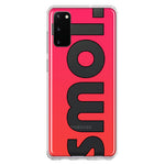 Samsung Galaxy S20 Red Pink Clear Funny Text Quote Smol Hybrid Protective Phone Case Cover