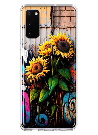 Samsung Galaxy S20 Sunflowers Graffiti Painting Art Hybrid Protective Phone Case Cover