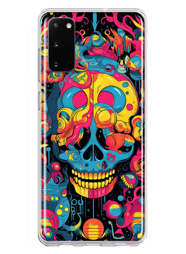 Samsung Galaxy S20 Psychedelic Trippy Death Skull Pop Art Hybrid Protective Phone Case Cover