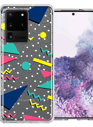 Samsung Galaxy S20 Ultra 90's Swag Shapes Design Double Layer Phone Case Cover